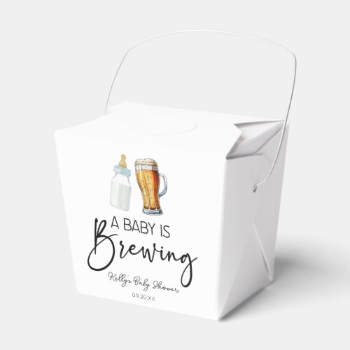 A Baby Is Brewing Bottle Beer Glass Baby Shower Favor Boxes