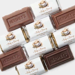 A Baby is Brewing Brown Coffee Baby Shower Hershey's Miniatures