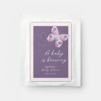 A Baby is Brewing - Butterfly Baby Shower Favor