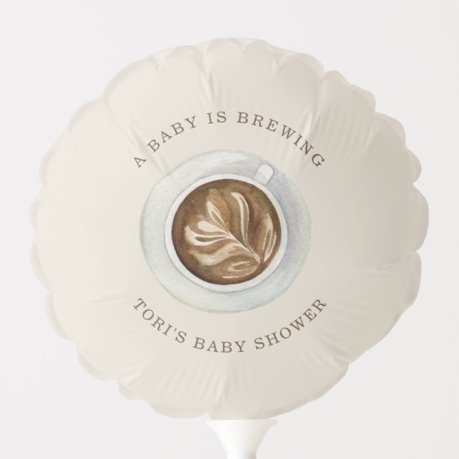 A Baby Is Brewing Coffee Baby Shower  Balloon (Front)