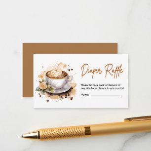 A Baby is Brewing Coffee Baby Shower Diaper Raffle Enclosure Card