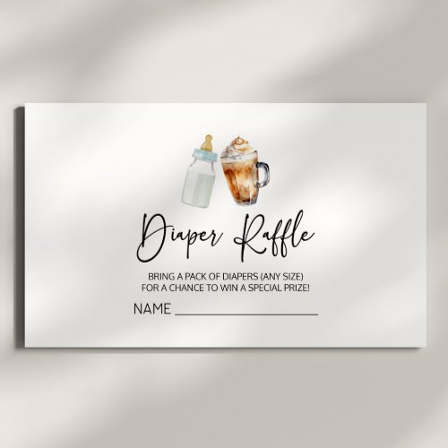 A Baby Is Brewing Coffee Baby Shower Diaper Raffle Enclosure Card