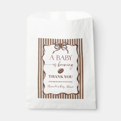 A Baby Is Brewing Coffee Baby Shower Favor Bag