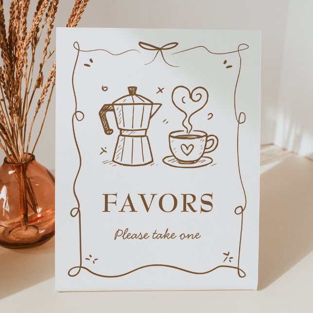 A Baby Is Brewing Coffee Baby Shower Favors Sign (Creator Uploaded)