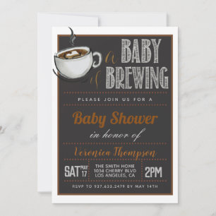 A Baby is Brewing Coffee Baby Shower Invitation