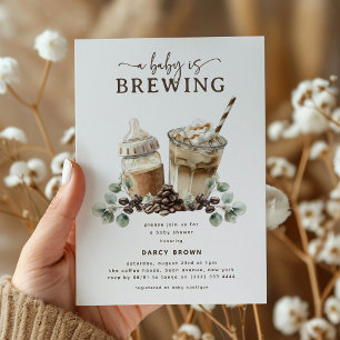A Baby Is Brewing Coffee Baby Shower Invitation