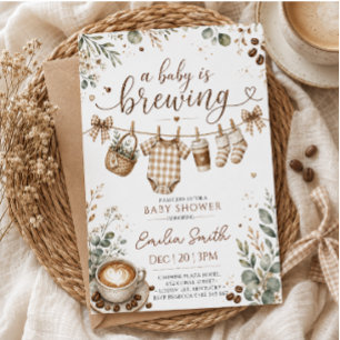 A Baby Is Brewing Coffee Baby Shower Invitation