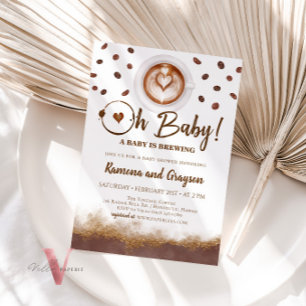 A Baby is Brewing, Coffee Baby Shower Invitation