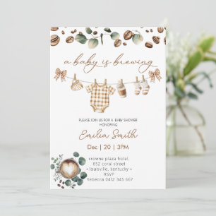A Baby Is Brewing Coffee Baby Shower Invitation