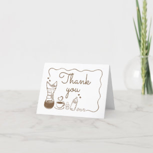 A Baby is Brewing Coffee Baby Shower Letterpress Thank You Card