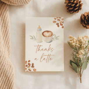 A Baby is Brewing Coffee Baby Shower Letterpress Thank You Card