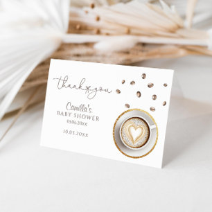 A Baby Is Brewing Coffee Baby Shower  Letterpress Thank You Card
