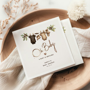 A Baby is Brewing' Coffee Baby Shower Napkins