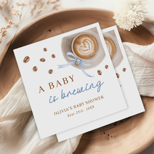 A Baby is Brewing Coffee Baby Shower Napkins