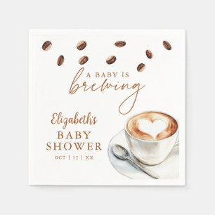 A Baby Is Brewing Coffee Baby Shower Napkins