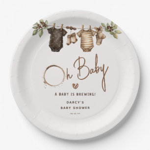 A Baby is Brewing' Coffee Baby Shower Paper Plates