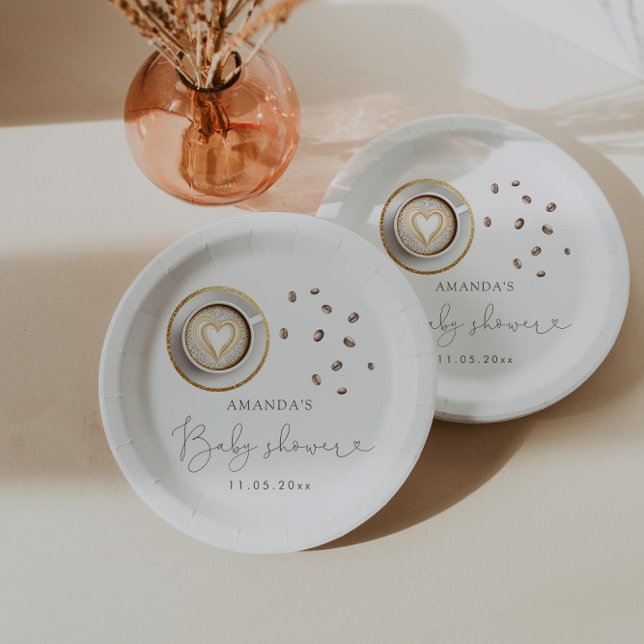 A Baby Is Brewing Coffee Baby Shower Paper Plates (Creator Uploaded)