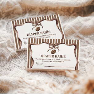 A Baby Is Brewing Coffee Baby Shower Party Diaper Enclosure Card