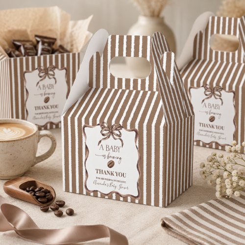 A Baby Is Brewing Coffee Baby Shower Party Favor Boxes