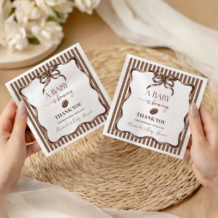 A Baby Is Brewing Coffee Baby Shower Party Napkins