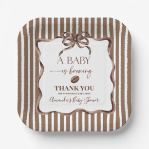 A Baby Is Brewing Coffee Baby Shower Party Paper Plates