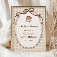 A Baby is Brewing Coffee Baby Shower Welcome