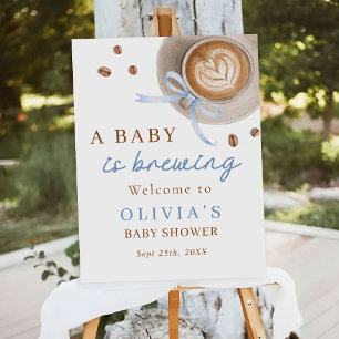 A Baby is Brewing Coffee Baby Shower Welcome Sign