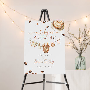 A Baby is Brewing Coffee Bean Baby Shower Foam Board