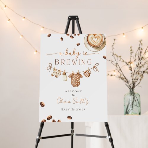 A Baby is Brewing Coffee Bean Baby Shower Foam Board