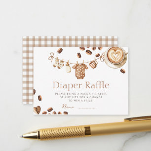 A Baby is Brewing Coffee Bean diaper raffle Enclosure Card