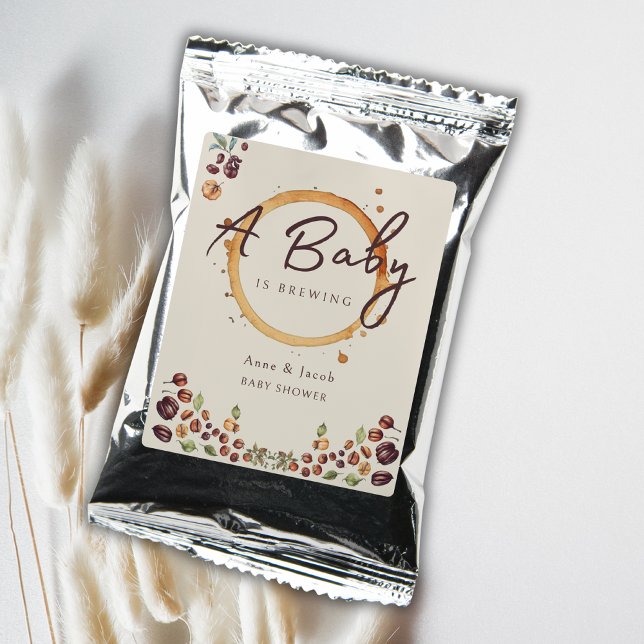 A Baby Is Brewing Coffee Beans Baby Shower Coffee Drink Mix (Creator Uploaded)
