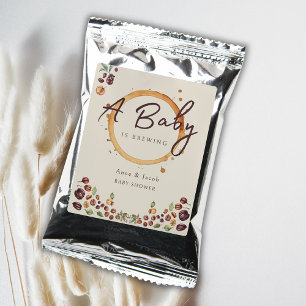 A Baby Is Brewing Coffee Beans Baby Shower Drink Mix