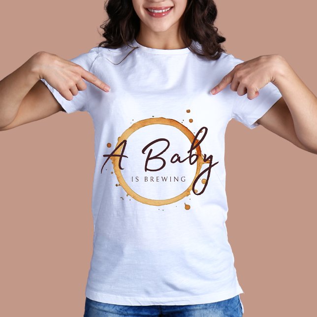 A Baby Is Brewing Coffee Beans Baby Shower T-Shirt (Creator Uploaded)