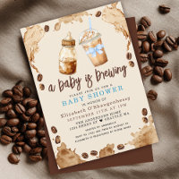 A Baby is Brewing Coffee Boy Baby Shower