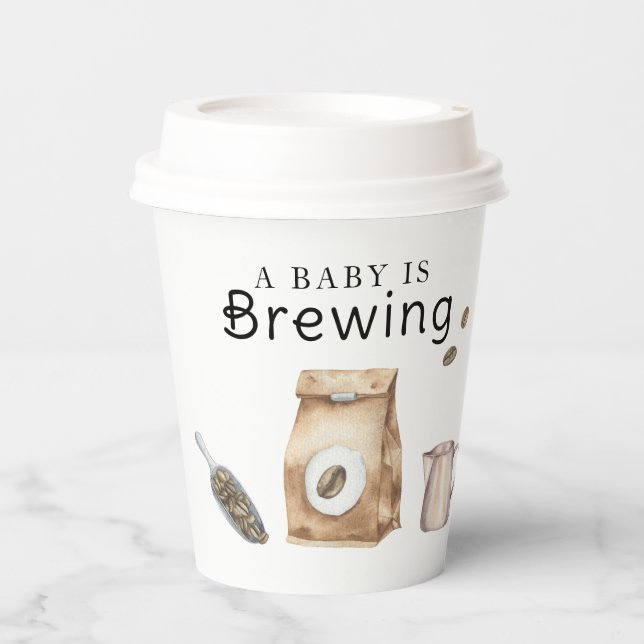 A Baby Is Brewing Coffee Cup Baby Shower (Front)
