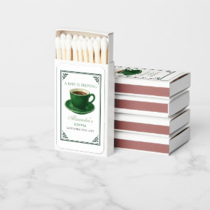 A Baby Is Brewing Coffee Cup Baby Shower Matchboxes