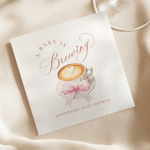 A Baby is Brewing Coffee Napkins