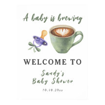 A Baby Is Brewing Coffee Pacifier Bow Baby Shower