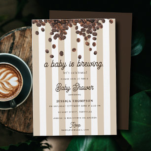 A Baby is Brewing Coffee Party Baby Shower Invitation