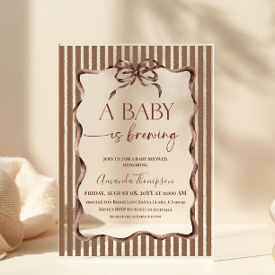 A Baby Is Brewing Coffee Shower Acrylic Invitations