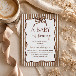 A Baby Is Brewing Coffee Shower Invitation