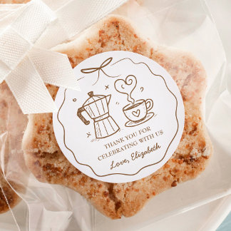 A Baby Is Brewing Coffee Thank You Classic Round Sticker