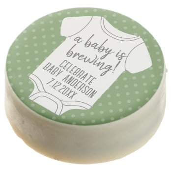 A Baby Is Brewing -- Couples Shower - Green Chocolate Covered Oreo by MarshBaby at Zazzle