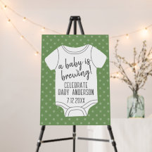 A Baby is Brewing -- Couples Shower - Green