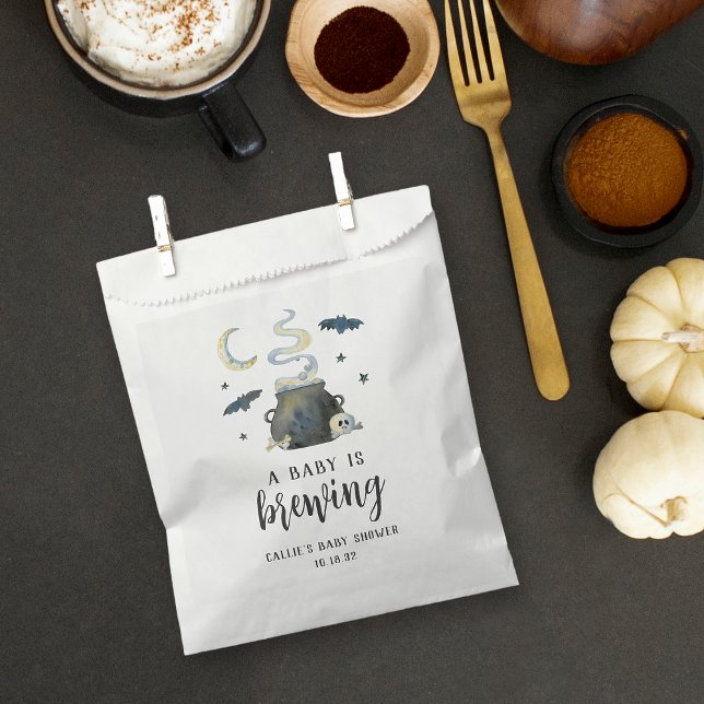 A Baby Is Brewing Cute Halloween Baby Shower Favor Bag (Creator Uploaded)