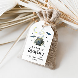 A Baby Is Brewing Cute Halloween Baby Shower Favor Gift Tags