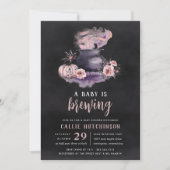A Baby Is Brewing | Cute Halloween Baby Shower Invitation (Front)
