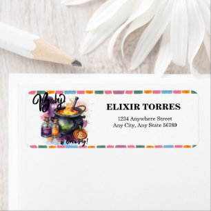 A Baby Is Brewing Cute Halloween Baby Shower Label
