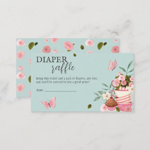 A Baby is Brewing Diaper Raffle Baby shower Enclosure Card