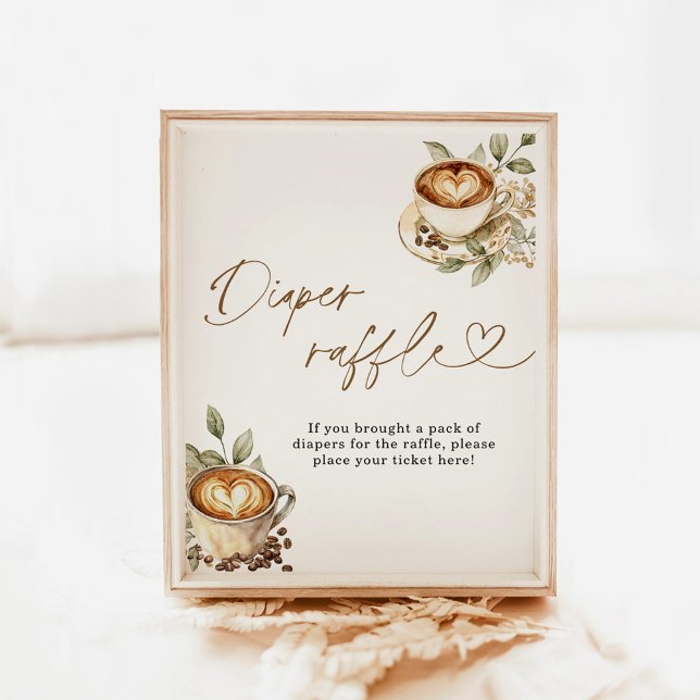 A Baby is Brewing Diaper Raffle Sign | Coffee Baby (Creator Uploaded)